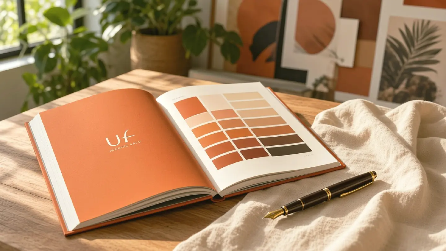 Xigen orange brand manual and corporate stationery